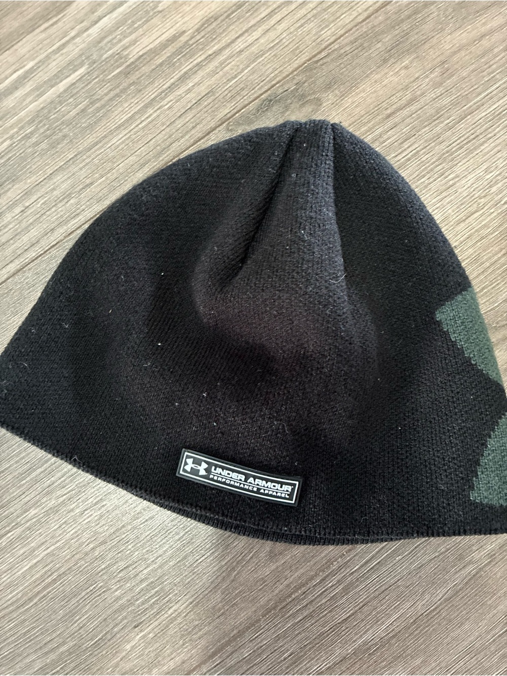 Under Armour Black Knit Beanie with Camouflage Accent